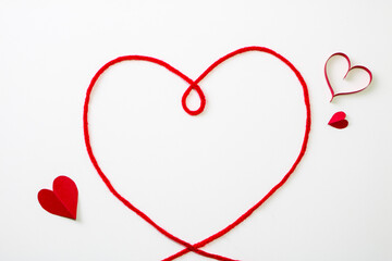 Fototapeta premium Valentine's day concept background Cute love sale banner template 
