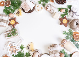 Eco friendly Christmas set. Zero waste concept.