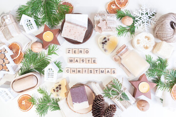 Eco friendly Christmas set. Zero waste concept.