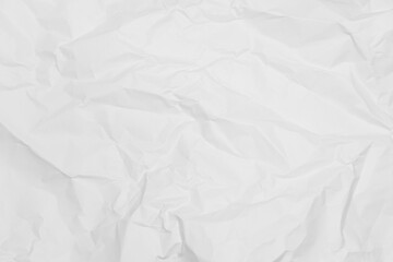 White crumpled paper texture background.	