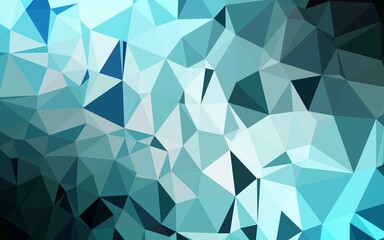 Light BLUE vector triangle mosaic texture. Geometric illustration in Origami style with gradient. Template for a cell phone background.