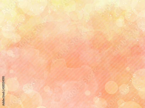 背景 素材 水彩 テクスチャ 泡 オレンジ系グラデーション Wall Mural Gold Power