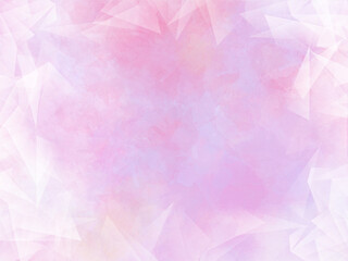 背景 素材 水彩 テクスチャ ポリゴン ピンク系のグラデーション　泡