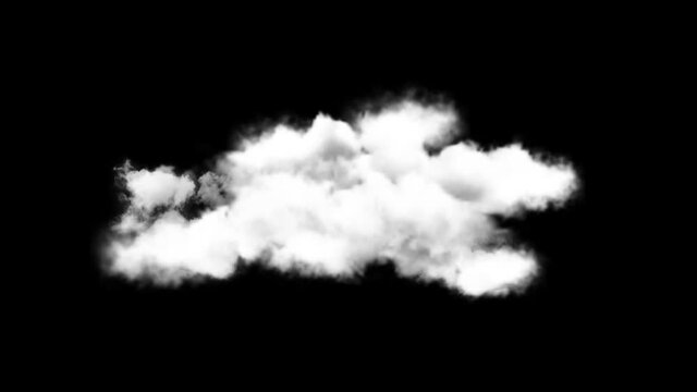 Isolated Animatred Cloud Nature White clouds Isolate on Transparent Background Green Screen. Cutout Clouds Element design. Steam, Transition, Smoke, Storm, Weather, Nature, Rain, Cloudscape, Heaven,