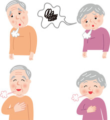 シニア夫婦　心配と安心　バストアップセット