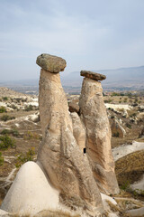 Three graces (Beauties) natural rock formations known as fairy chimneys created by erosion of the...