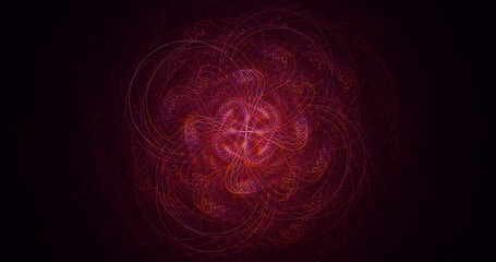 3D rendering abstract multicolor fractal light background