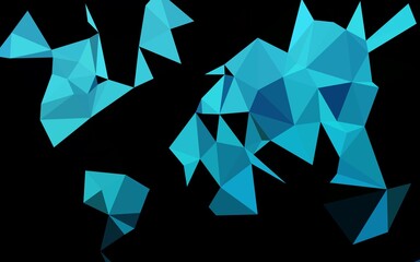 Light BLUE vector abstract polygonal layout. Shining colored illustration in a Brand new style. Completely new design for your business.