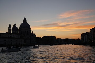 city at sunset