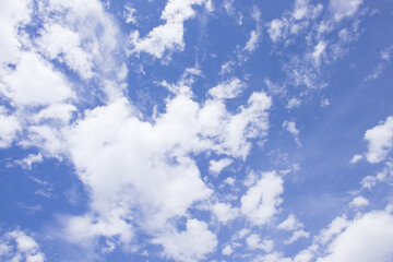 White cloud in blue sky. Clar blue day.