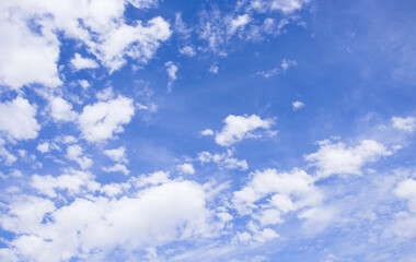 White cloud in blue sky. Clar blue day.