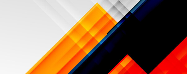 Geometric abstract backgrounds with shadow lines, modern forms, rectangles, squares and fluid gradients. Bright colorful stripes cool backdrops
