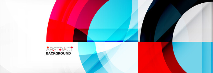 Obraz premium Round shapes, triangles and circles. Modern abstract background