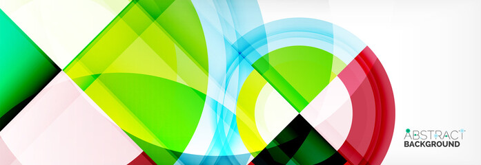 Fototapeta premium Round shapes, triangles and circles. Modern abstract background