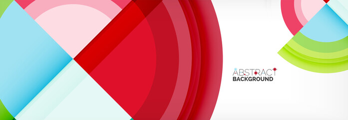 Obraz premium Round shapes, triangles and circles. Modern abstract background