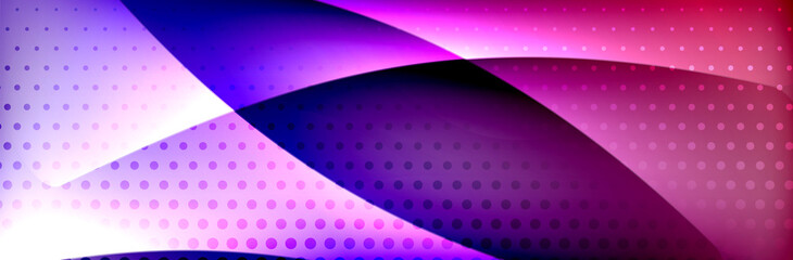 Fluid gradient neon color waves, vector abstract background
