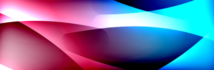 Fluid gradient neon color waves, vector abstract background