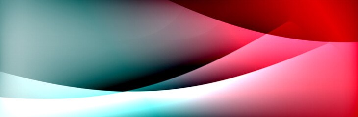 Fluid gradient neon color waves, vector abstract background