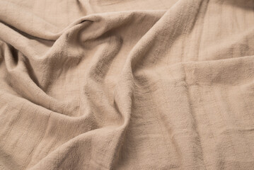 Fototapeta premium Cotton beige fabric pattern.
