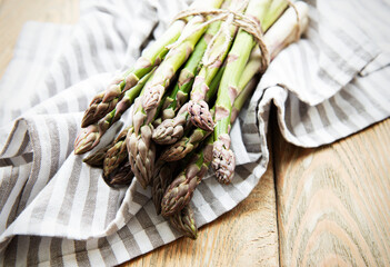 Fresh green asparagus