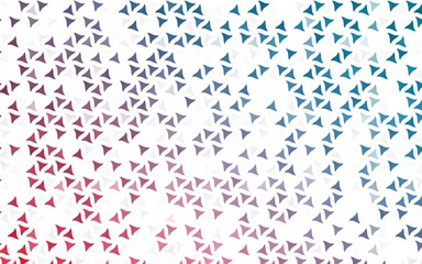 Light Blue, Red vector seamless background with triangles. Decorative design in abstract style with triangles. Design for textile, fabric, wallpapers.