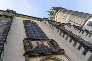 view of Martin Luther's church in Wittenberg