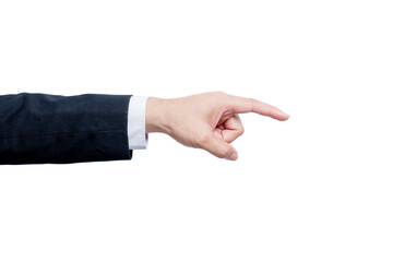Businessman pointing something with hand