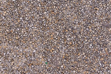 A wall made up of beautiful small stones