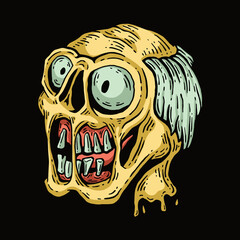 Zombie Head Illustration