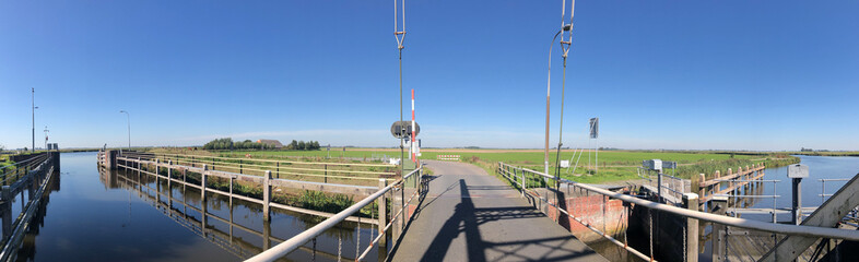 Panorama from a canal lock in Electra