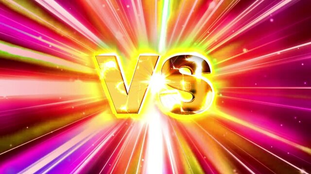 Versus glow 3d icon loop animation