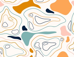 Abstract colorful topographic map design vector.
