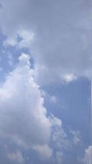 Beautiful blue sky with clouds for any copy space background