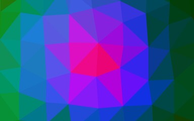 Fototapeta premium Dark Multicolor, Rainbow vector abstract polygonal cover. Colorful illustration in Origami style with gradient. Textured pattern for background.