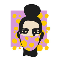 Female Face 02 In Mask