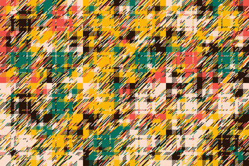 Modern glitch background. Color geometric abstract pattern vector.