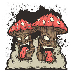 Mushroom Monster Illustration
