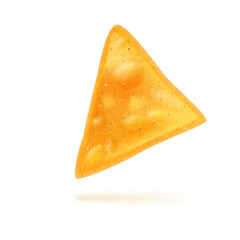 Mexican corn chips nachos on  white background.  Fast food. Vector.