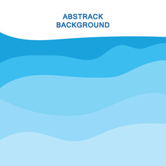 Abstract Water wave vector with sun illustration design background