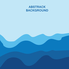 Abstract Water wave vector with sun illustration design background