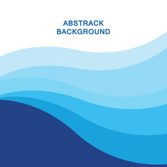 Abstract Water wave vector with sun illustration design background