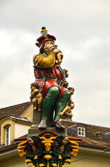 Fototapeta na wymiar The Kindlifresserbrunnen fountain in Bern