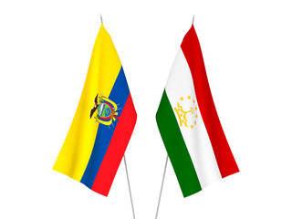 Ecuador and Tajikistan flags