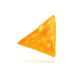 Mexican  corn chips nachos on  white background.  Fast food. Vector.