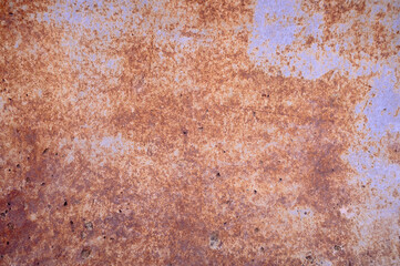 Abstract background of the rusted metal. Grunge old iron panel.
