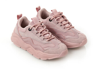 Pink shoes isolated