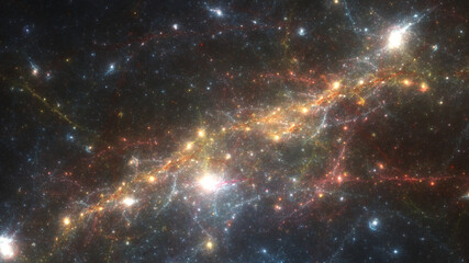 Deep space stars illustration, fantasy universe background