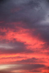 Colorful clouds at sunset