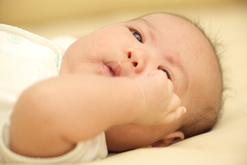 Cute Little Baby Just Wake Up