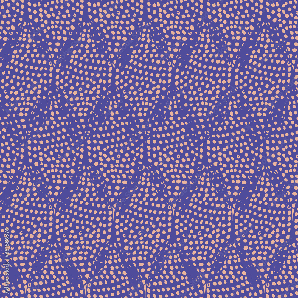 Poster colorful leafs with prints repeat pattern print background design